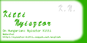 kitti nyisztor business card